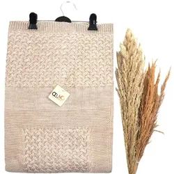 پتو بافتنی نوزاد مدل بافت سبدی آلدینا Aldiana - فروشگاه سیسمونی نوزاد رامینا