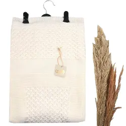 پتو بافتنی نوزاد مدل بافت سبدی آلدینا Aldiana - فروشگاه سیسمونی نوزاد رامینا