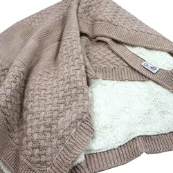 پتو بافتنی نوزاد مدل بافت سبدی آلدینا Aldiana - فروشگاه سیسمونی نوزاد رامینا