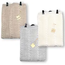 پتو بافتنی نوزاد مدل بافت مارپیچ آلدینا Aldiana - فروشگاه سیسمونی نوزاد رامینا