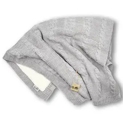 پتو بافتنی نوزاد مدل بافت مارپیچ آلدینا Aldiana - فروشگاه سیسمونی نوزاد رامینا