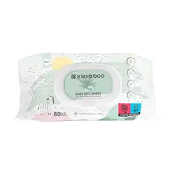 دستمال مرطوب نوزاد آلوئه‌ ورا و پانتنول 80 عددی درب دار کیکابو Kikka boo - فروشگاه سیسمونی نوزاد رامینا