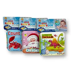 کتاب حمام کودک طرح خرچنگ و دایناسور Bath Book - فروشگاه سیسمونی نوزاد رامینا