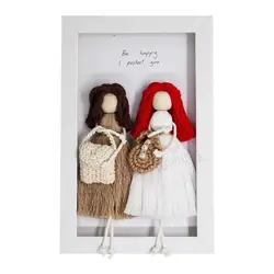 عروسک مکرومه قابدار طرح دو خواهر Happy