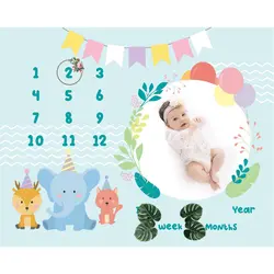 پارچه ماهگرد نوزاد طرح تولد حیوانات الپی کیدز LPKids