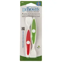 قاشق نوزادی چهار عددی 6+ ماه دکتر براون Dr Browns