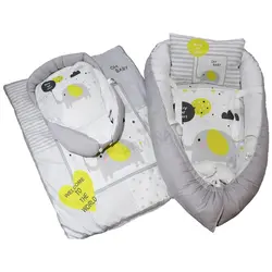 ست رخت خواب چهار تکه طرح فیل دلی Deli - فروشگاه سیسمونی نوزاد رامینا