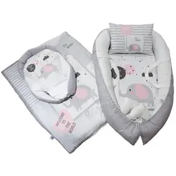 ست رخت خواب چهار تکه طرح فیل دلی Deli - فروشگاه سیسمونی نوزاد رامینا