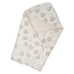 پتو دورپیچ کلاه دار طرح پنجه و قلب کارترز Carters