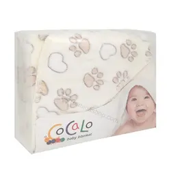 پتو دورپیچ کلاه دار طرح پنجه و قلب کارترز Carters