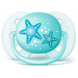 پستانک التراسافت دو عددی 0-6 ماه ستاره و خرچنگ آبی اونت AVENT