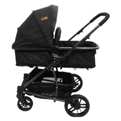 سرویس کالسکه و کریر همراه ساک لوازم نوزاد مشکی یوکا بیبی فورلایف BABY4LIFE