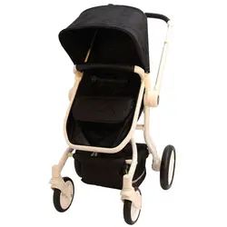 کالسکه نوزاد مدل گوبی مشکی سفید بیبی فورلایف BABY4LIFE