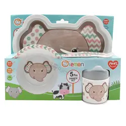 ظرف غذای کودک ملامین طرح فیل 2890 لمون Lemon