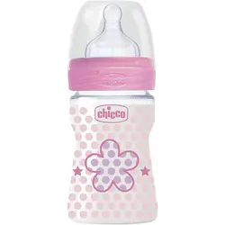شیشه شیر 150 میل طرح توپ توپی صورتی چیکو Chicco