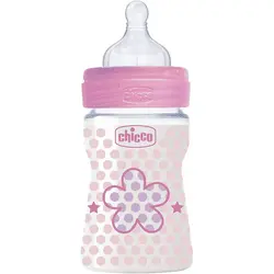 شیشه شیر 150 میل طرح توپ توپی صورتی چیکو Chicco