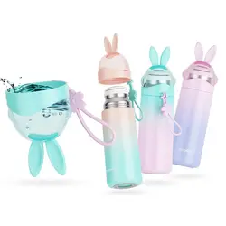 فلاسک طرح خرگوش هدفون دار صورتی بنفش هلو دریم Hello Dream