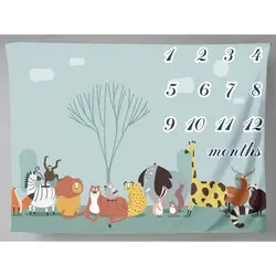 پتو ماهگرد نوزادی طرح حیوانات وحشی تاینی استیکر Tiny Sticker