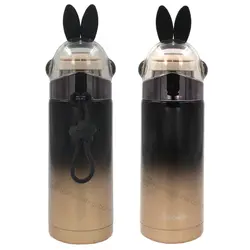 فلاسک طرح خرگوش هدفون دار مشکی طلایی هلو دریم Hello Dream