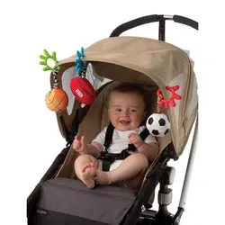 آویز کالسکه و کریر سه عددی طرح توپ پلی گرو Playgro - فروشگاه سیسمونی نوزاد رامینا