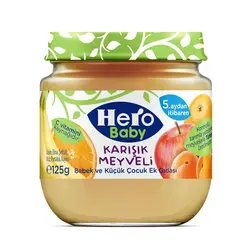 پوره پرتغال، موز، سیب و زردآلو هرو بیبی Hero Baby