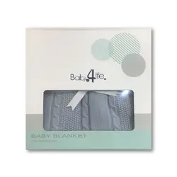 پتو بافت نوزاد رنگ آبی بیبی فورلایف Baby4life