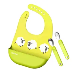 پیشبند و قاشق چنگال طرح گوسفند کیدزمی Kidsme  