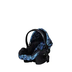 ست کالسکه و کریر همراه ساک لوازم نوزاد آبی طرح گل مدل یوکا بیبی فورلایف