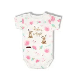 زیردکمه دار آستین کوتاه طرح دو خرگوش تیک تاک Tik Tak - فروشگاه سیسمونی نوزاد رامینا