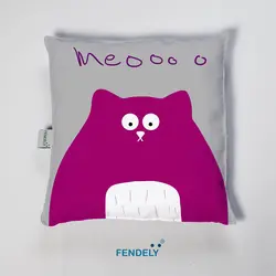 بالش و کوسن کودک طرح گربه زرشکی Fendely