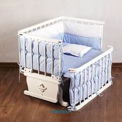 تخت گهواره ای نوزاد آبی فندلی Fendely