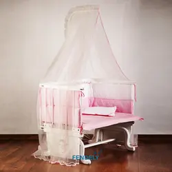 تخت گهواره ای نوزاد صورتی فندلی Fendely