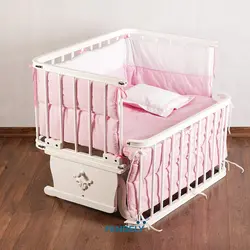 تخت گهواره ای نوزاد صورتی فندلی Fendely