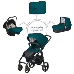 مجموعه چهار تکه کالسکه کریر ساک حمل و ساک لوازم کژوال پلی Casualplay - فروشگاه سیسمونی نوزاد رامینا
