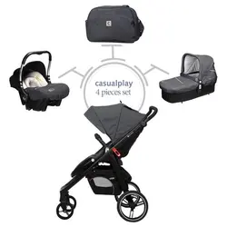 مجموعه چهار تکه کالسکه کریر ساک حمل و ساک لوازم کژوال پلی Casualplay - فروشگاه سیسمونی نوزاد رامینا