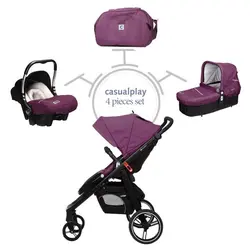 مجموعه چهار تکه کالسکه کریر ساک حمل و ساک لوازم کژوال پلی Casualplay - فروشگاه سیسمونی نوزاد رامینا
