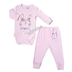 ست بادی آستین بلند و شلوار دخترانه سایز 0 تا 3 ماه ماماز پاپاز Mamas Papas - فروشگاه سیسمونی نوزاد رامینا