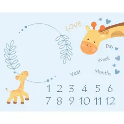 پارچه ماهگرد نوزاد طرح زرافه الپی کیدز LPKids - فروشگاه سیسمونی نوزاد رامینا