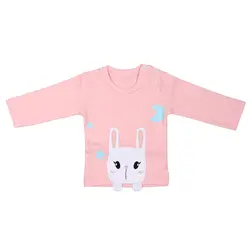 ست بلوز آستین بلند با شلوار طرح خرگوش تکه دوزی برگ سبز Barge Sabz - فروشگاه سیسمونی نوزاد رامینا