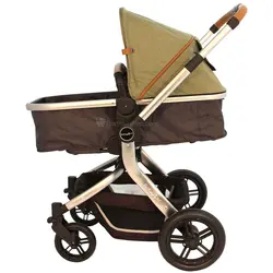 ست کالسکه کریر و ساک لوازم رنگ سبز گوبی بیبی فورلایف BABY4LIFE - فروشگاه سیسمونی نوزاد رامینا