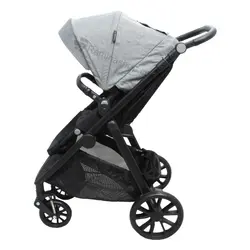 ست کالسکه کریر و ساک لوازم طوسی مدل دلوکس بیبی فورلایف BABY4LIFE - فروشگاه سیسمونی نوزاد رامینا