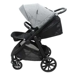 ست کالسکه کریر و ساک لوازم طوسی مدل دلوکس بیبی فورلایف BABY4LIFE - فروشگاه سیسمونی نوزاد رامینا