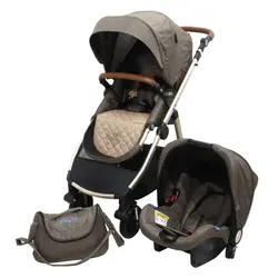 ست کالسکه کریر و ساک لوازم مسی مدل دلوکس بیبی فورلایف BABY4LIFE - فروشگاه سیسمونی نوزاد رامینا