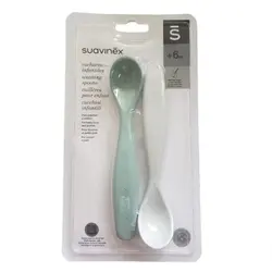 قاشق دو عددی نوزاد ۶+ ماه سواوینکس Suavinex - فروشگاه سیسمونی نوزاد رامینا
