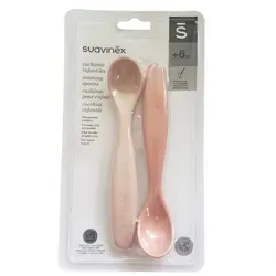 قاشق دو عددی نوزاد ۶+ ماه سواوینکس Suavinex - فروشگاه سیسمونی نوزاد رامینا