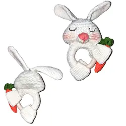 عروسک جغجغه ای بافتنی - فروشگاه سیسمونی نوزاد رامینا