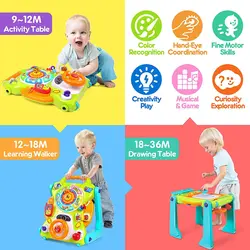 واکر موزیکال سه کاره 2107 هالی تویز Huile toys - فروشگاه سیسمونی نوزاد رامینا