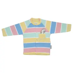 مانتو نوزادی طرح راه راه زرافه به آوران Behavaran - فروشگاه سیسمونی نوزاد رامینا