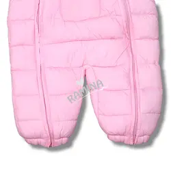 کاپشن سرهمی کلاه دار نوزادی دخترانه صورتی طرح خرس - فروشگاه سیسمونی نوزاد رامینا