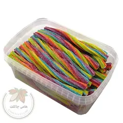 پاستیل پیچشی شکری نواری میوه ای 900 گرمی مارابو